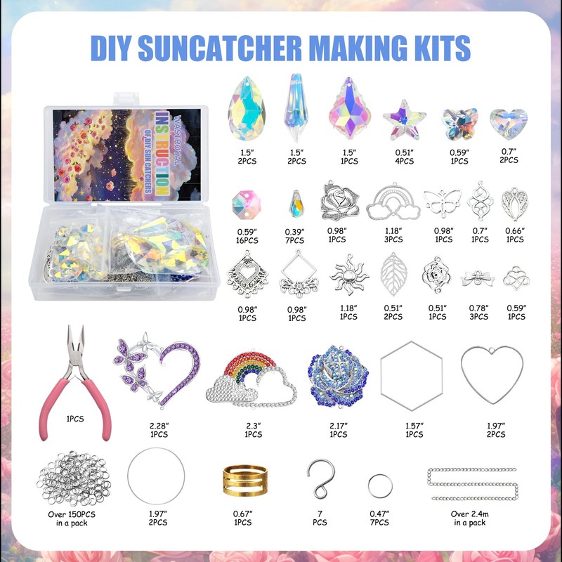 230pcs DIY Suncatcher Kit Sun Catchers Making Supplies Art and Crafts for Adu... gallery