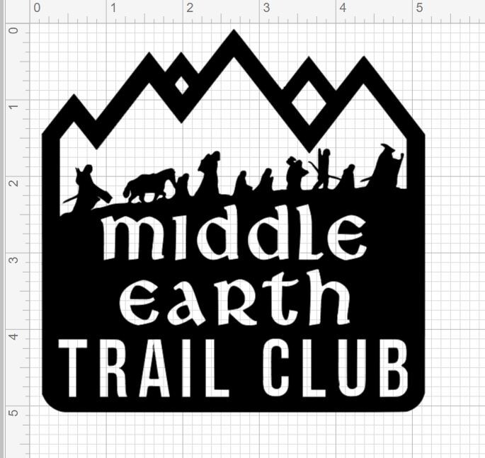 Middle Earth Trail Club, Lord of the Rings, Hobbit, Vinyl Decal, Cup or Car, 5x5 gallery