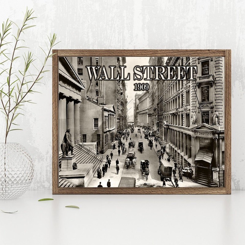 Wall Street 1909-11x14 Unframed Art Print - Great Gift for Financial Planners gallery