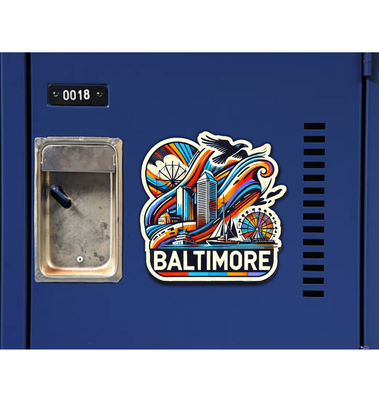 Baltimore Maryland Fridge Magnet or Laptop Sticker gallery