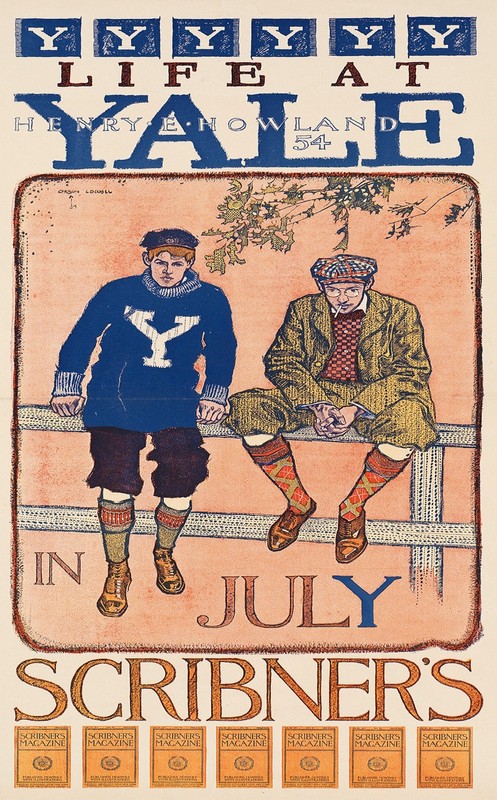 15944.Wall Decor Poster.Interior Art.Life at Yale July Magazine Cover 1900s