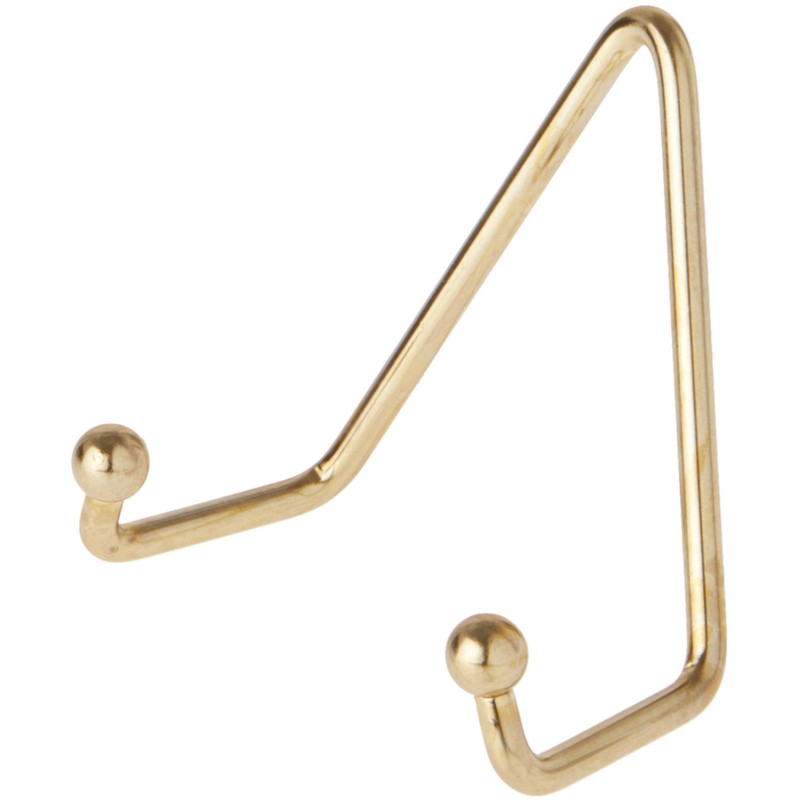 Bard's Shiny Gold Wall Mountable Hanger, 3.5" x 3.25" x 1.75" (Plates 3.5" - 5")