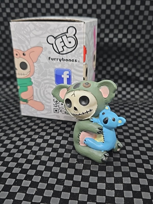 Furrybones Hugs Skeleton Dressed in a Koala Bear Costume Figurine Statuette New