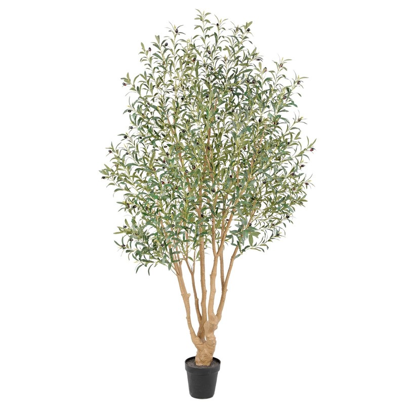 Nafresh Majestic 8ft Faux Olive Tree – Lifelike Indoor/Outdoor Home Decor