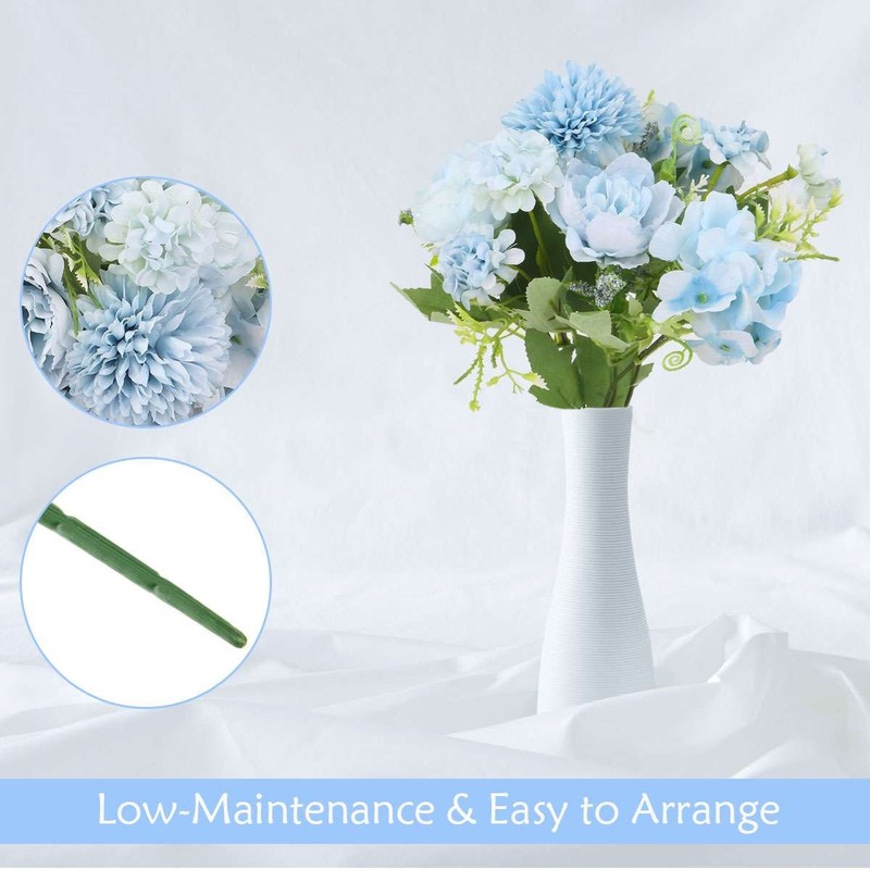 1/2pc 7 Heads Artificial Hydrangea Flowers Silk Bouquet Wedding Party Home Decor gallery