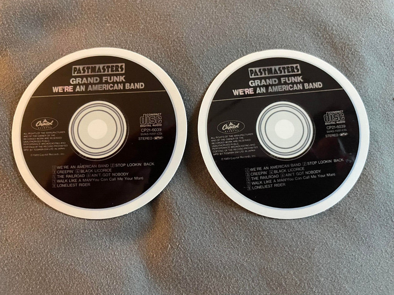 Lot (2) GRAND FUNK RAILROAD 2 1/2″ x 2 1/2″ American Band Logo STICKERS Free!
