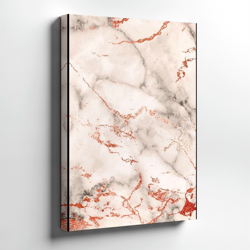 Wall Art White Marble Rose Gold Foil Abstract Print Modern Decorative Poster