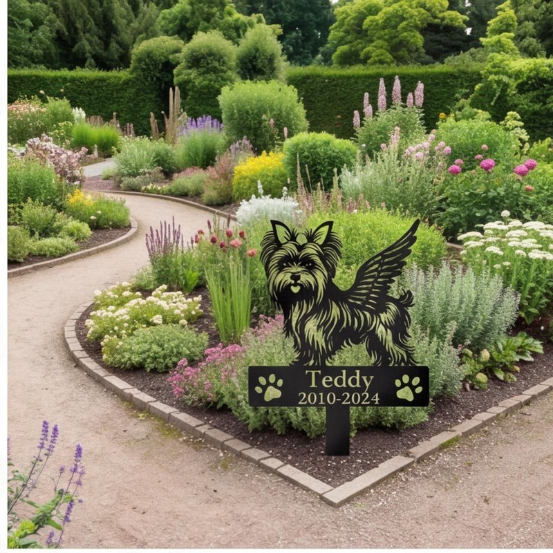 Yorkie Memorial Stake Personalized Metal Garden Pet Loss Sympathy Gift gallery