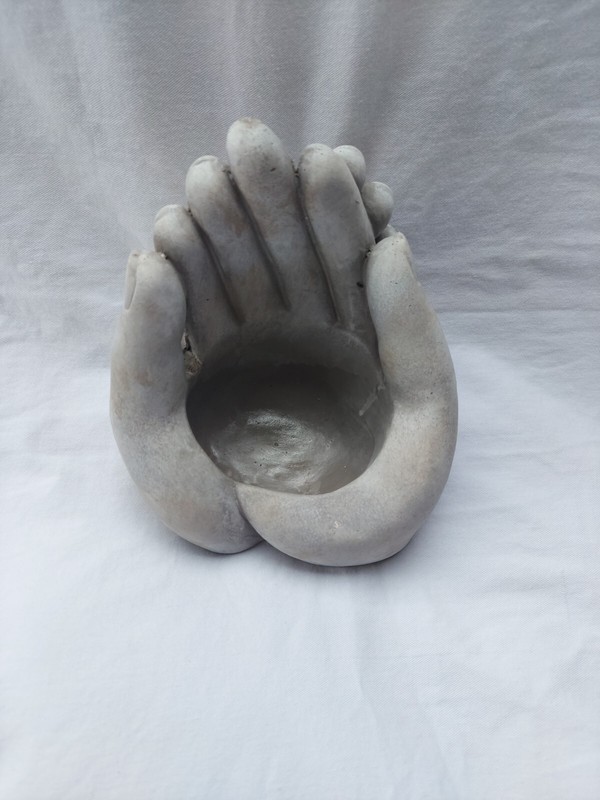 Hand,Coin/ Key Holder. Candle Holder. Conversation Piece.