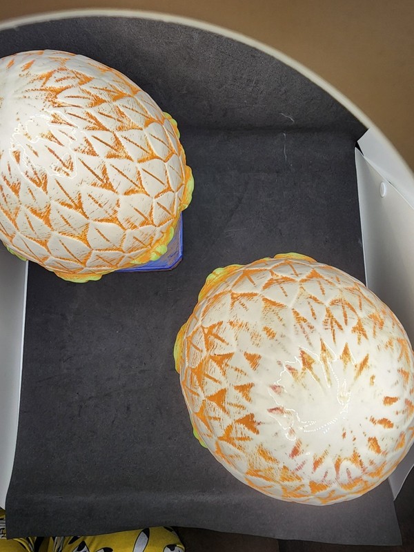 2 Ceramic Pineapples 10 Inches Tall 6 Inches Wide gallery