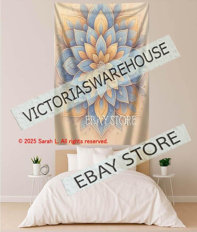 Neutral Mandala Tapestry Soft Decor boho 39X59 in gallery