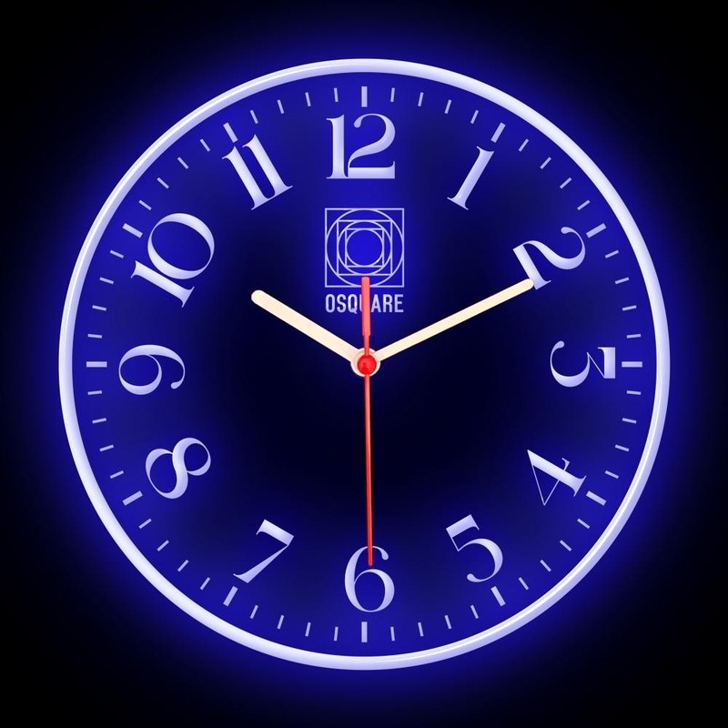 OSQUARE Minimalism North European Modern Interior Design Flexible Neon Clock 10″