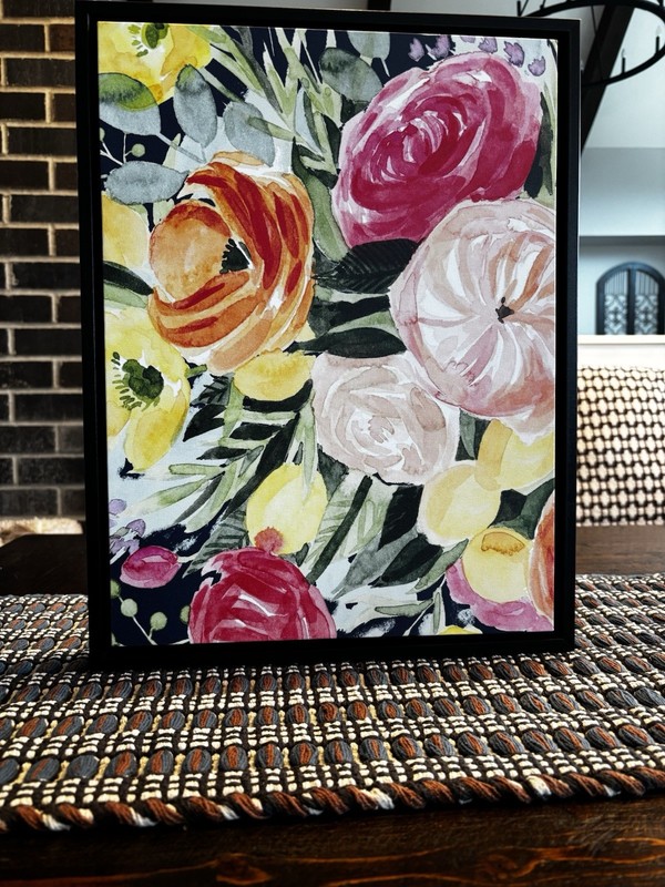 Tropical Floral Framed Wrapped Canvas Print Brand New gallery
