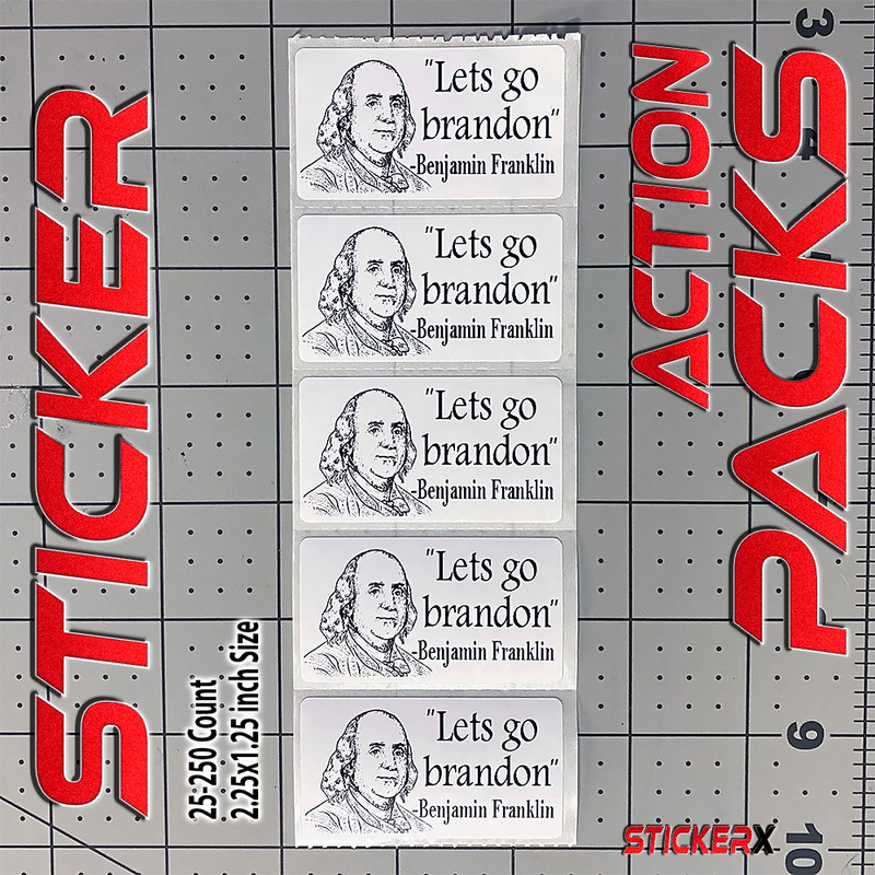 LETS GO BRANDON Benjamin Franklin Funny Sticker Anti Joe Biden Sucks Prank Gag gallery