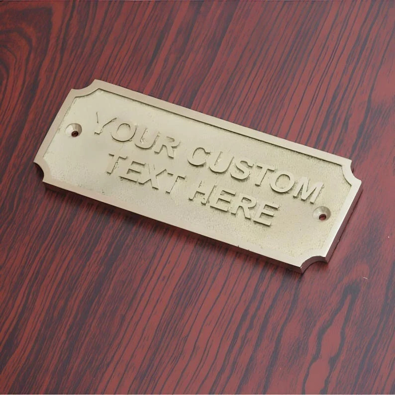 Personalized Brass Plaque - Ideal for Recognition Plaques, Name Plates, and sign gallery