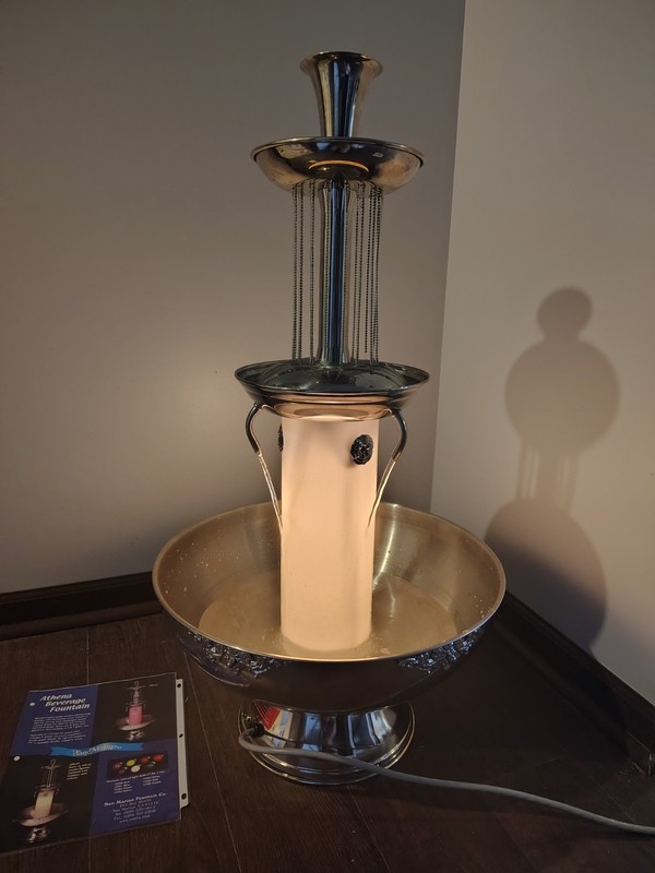 San Martino Athena Beverage Floor Fountain, Lighted Color-Changing