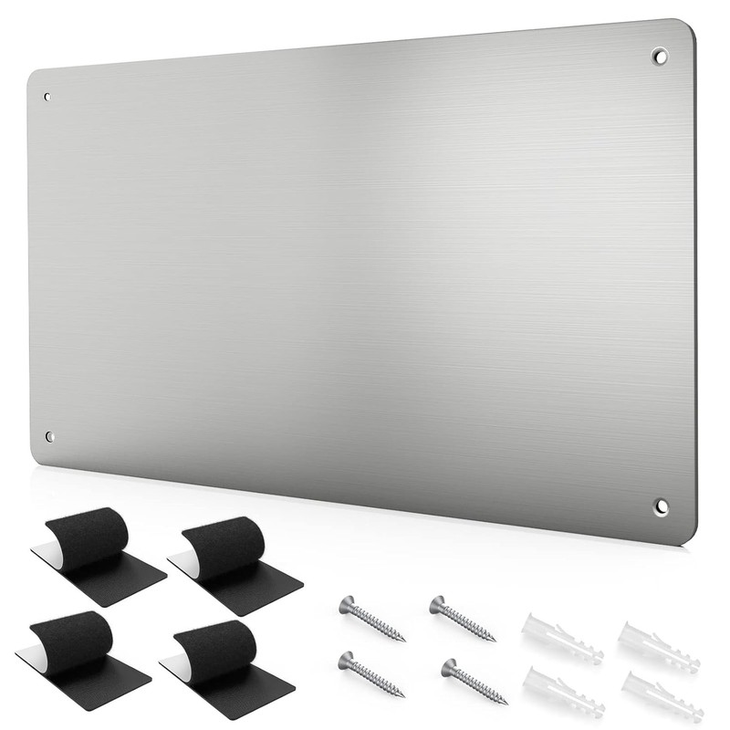 Stainless Steel Magnetic Board 17.7″ x 11.8″ Magnetic Bulletin Board Display