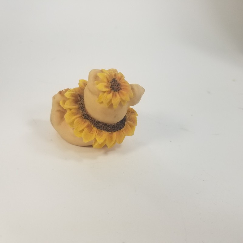 Pig Animal Model Figure Decoration Mini Sunflower Sitting Cute gallery