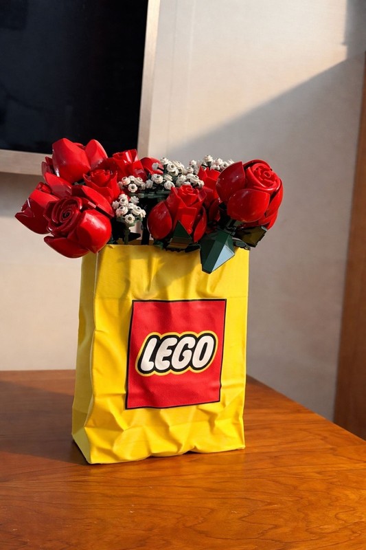3D Printed Brick Style Planter Organizer Vase Multi Use Storage Bag Design Desk