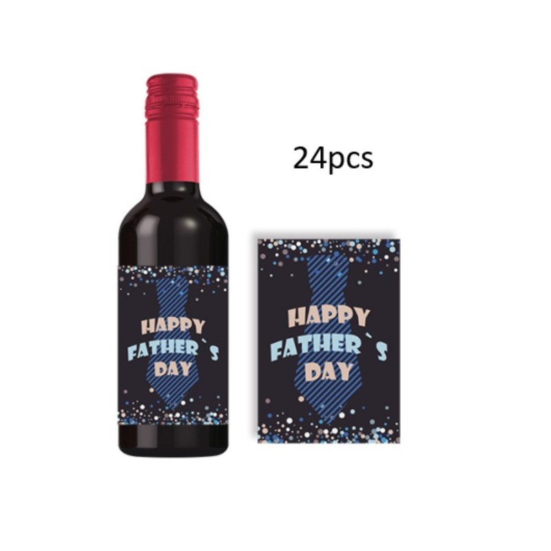 Red Wine Bottle Stickers Father's Day Theme 24 Waterproof Decorative Sheets gallery