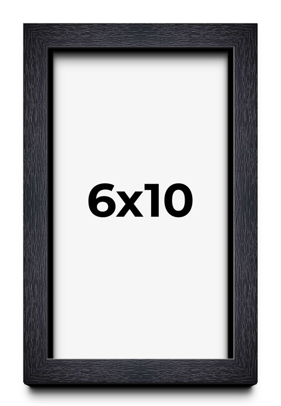 6×10 Shadow Box Frame Black | 1 Inches Deep Real Wood Farmhouse Shadowbox Displa