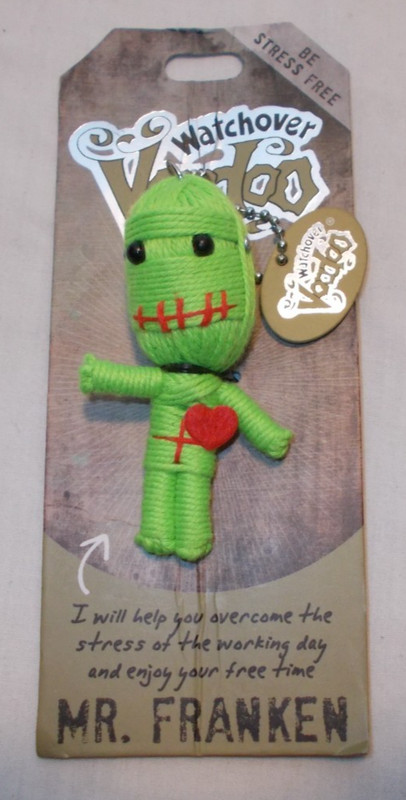 Watchover VOODOO DOLL Keychain, MR. FRANKEN, Be Stress Free, 3″ Tall