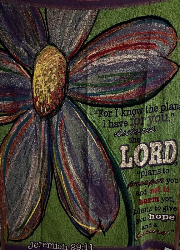 Tapestry throw blanket Jeremiah 29:11 Religious Bible Prayer 67 x 49 in.