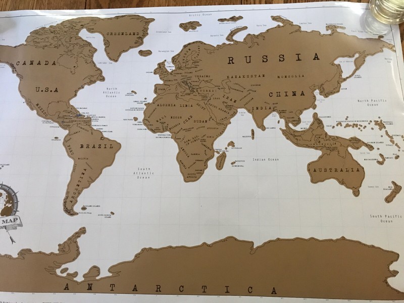 Scratch off Map of the WORLD, Travel Wall Art Poster, Large Map 32′ x 23”