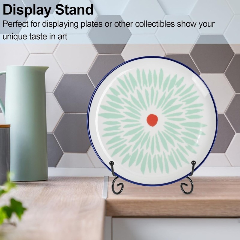 4 Pack 6 Inch Metal Display Stand Easel Plate Photo Holder for Picture Frames gallery