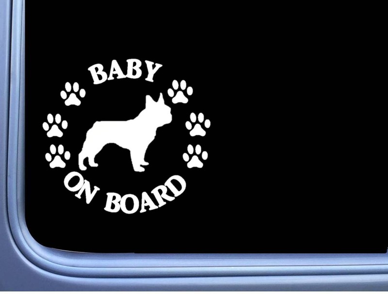 Baby on Board Frenchie L513 6″ Sticker French bulldog decal