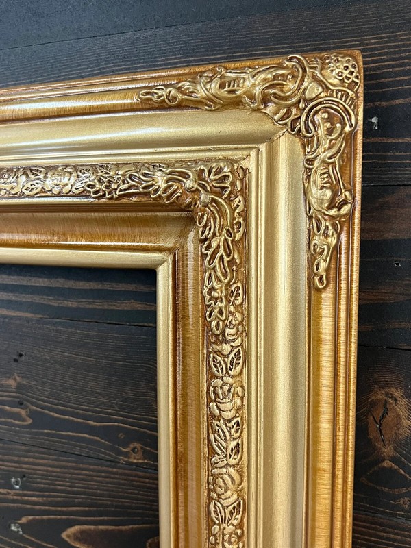 16 x 20 In stock ready to ship, Classic compo ornate wood frame, light gold gallery