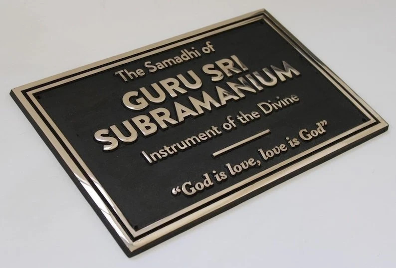 Bronze Plaque with Double Border | Custom Name Sign | Solid Cast Metal Wall Deco gallery