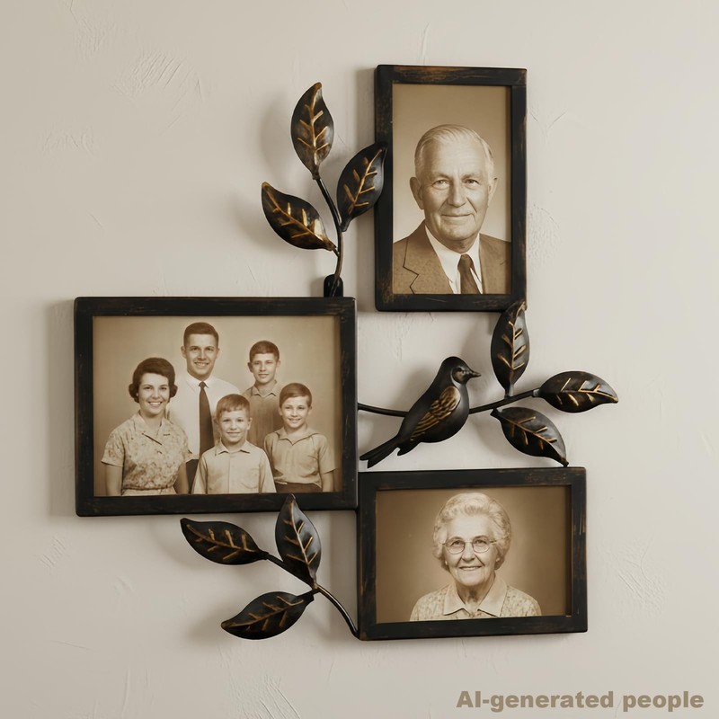 4×6,5×7 Vintage Black Collage Metal Picture Frames, 3-Pack Photo Collage Fram…
