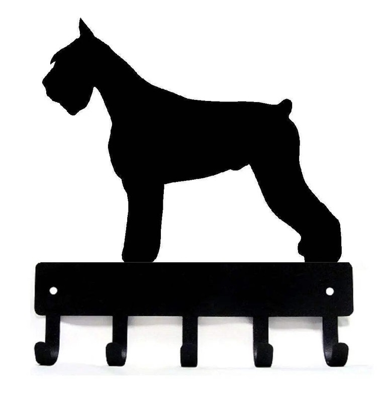 Giant Schnauzer Dog Key Rack/ Leash Hanger Made in USA