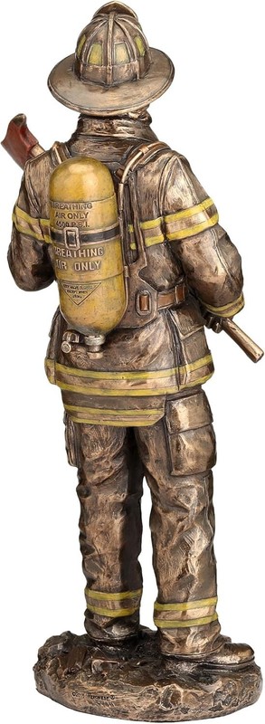 Firefighter “Be Proud, Be Brave, Be Prepared” Cold Cast Bronze Statue Figurine gallery