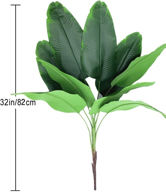 Artificial Plants Tropical Leaves, Fake Greenery Banana Tree Faux Palm Plant gallery