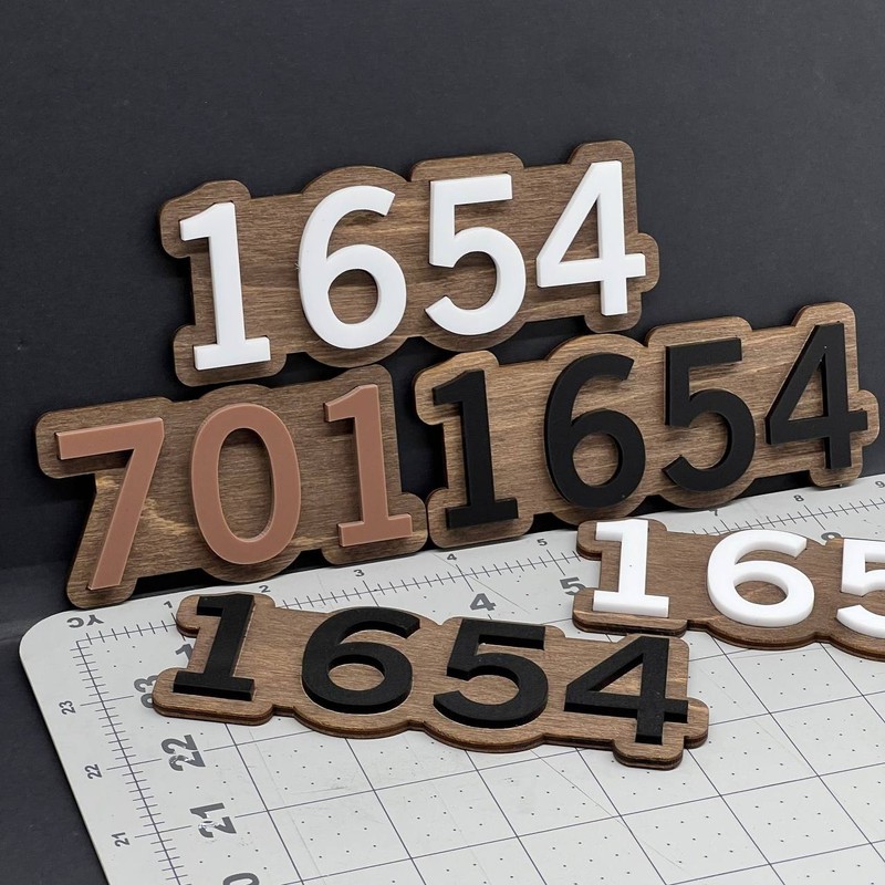 Custom Door Sign Numbers – 3D House Address Plaque Acrylic Home Number Sign gallery