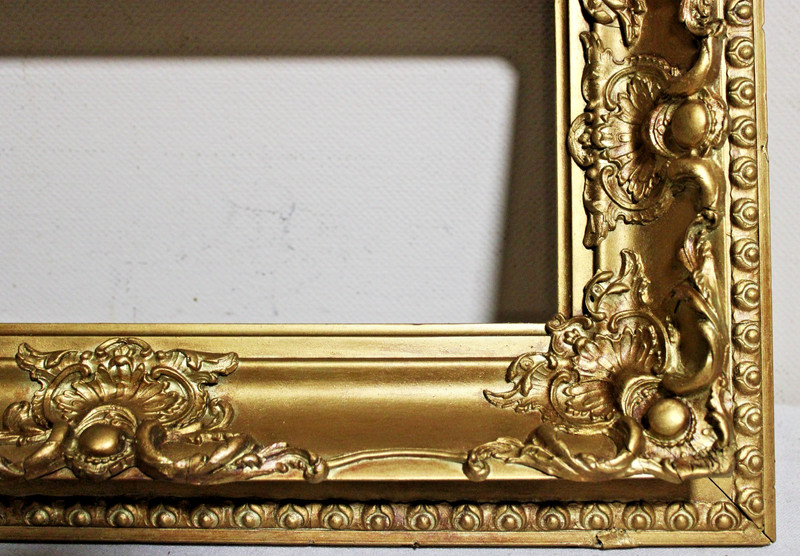 ANTIQUE FITS 6 X 14 FRENCH BAROQUE PICTURE FRAME ORNATE WOOD GOLD GILT FINE ART gallery