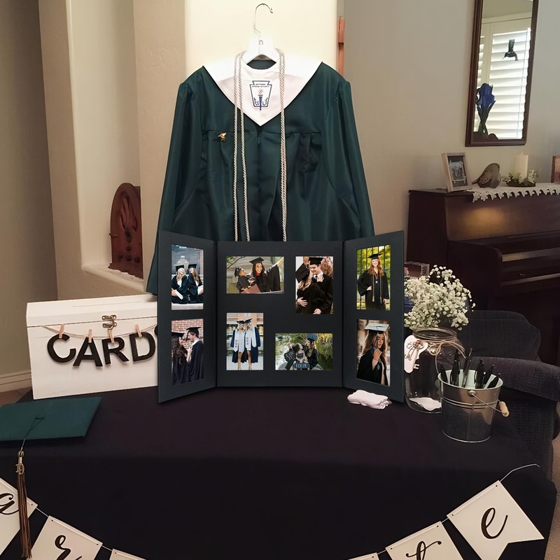 Graduation Picture Frame Photo Display Board Multi 4"x6" Memory Portfolio Alb... gallery