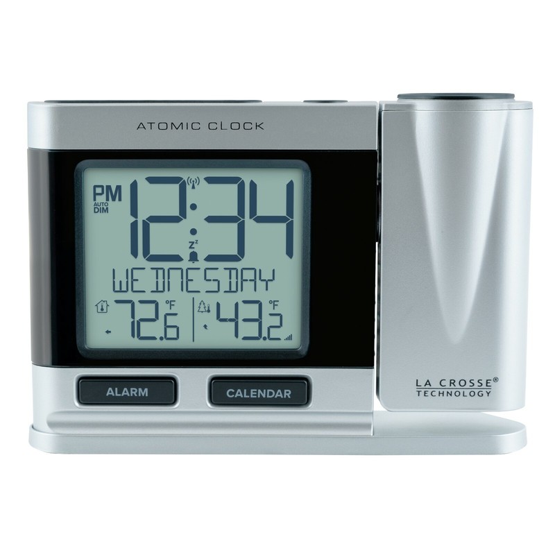 616-1410 La Crosse Technology Atomic Projection Alarm Clock TX141-BV3 – Silver