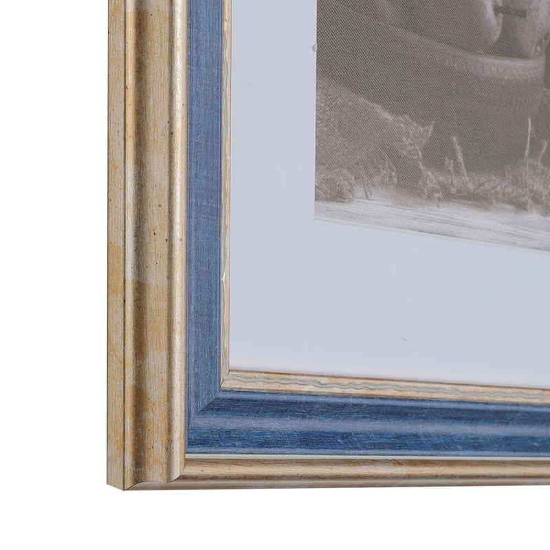 Custom Matted Picture Poster Frame & Mat 1-9/16" Blue Victoria 3069 16x20 24x36 gallery