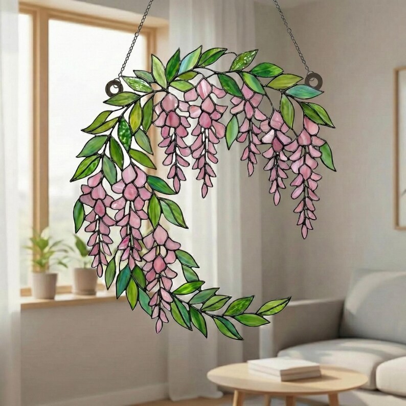 Wisteria Purple Flower Suncatcher Acrylic Window Decor gallery
