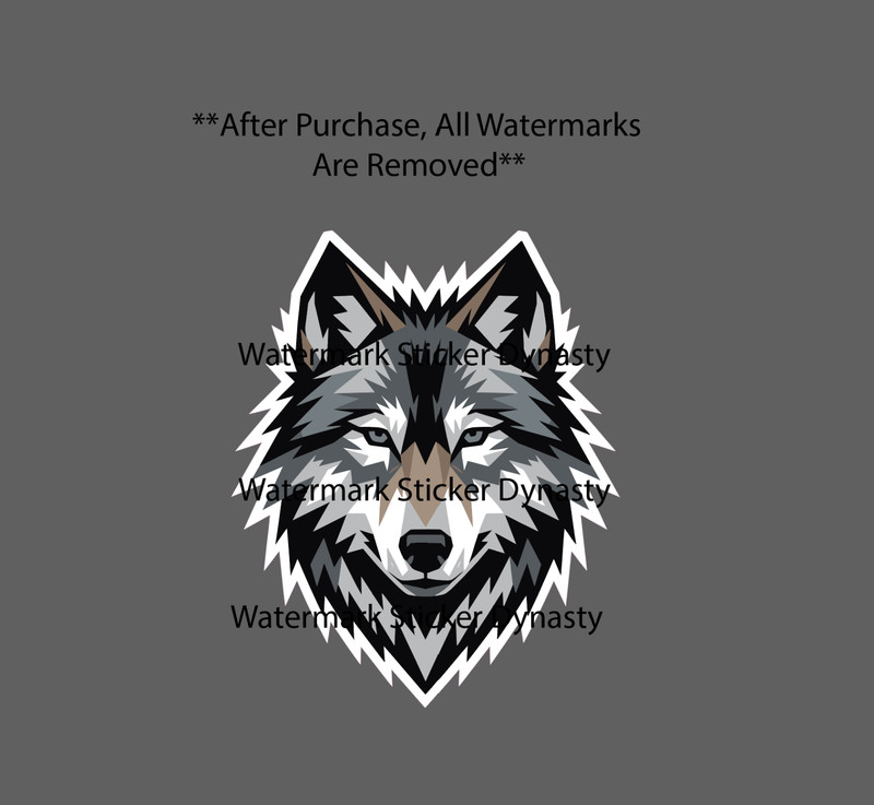 Wolf Geometric Sticker Waterproof Decal Animal Outdoor Nature Wildlife Gift NEW