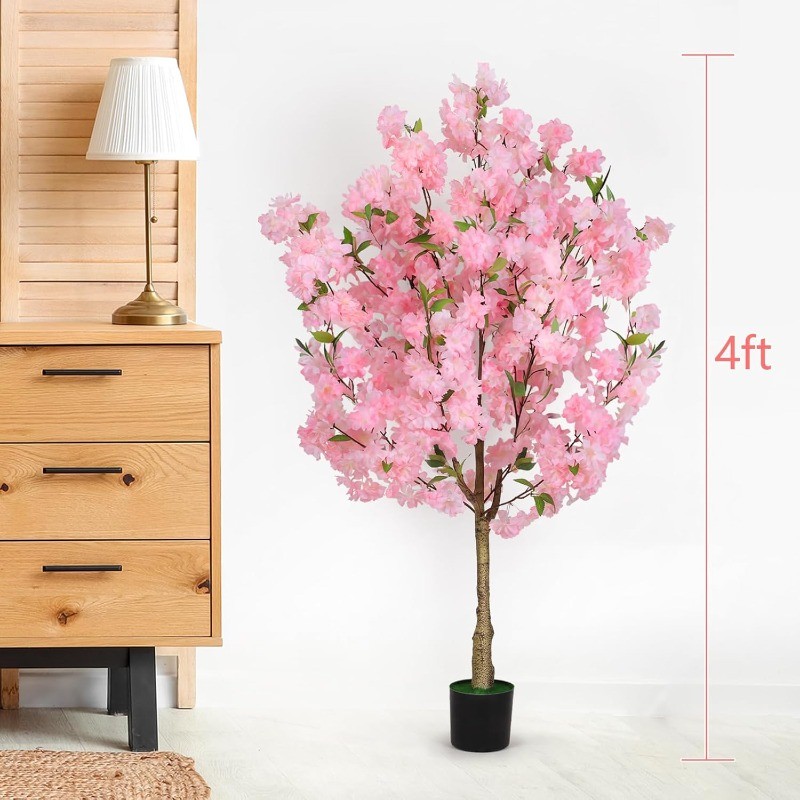 4FT Artificial Cherry Blossom Tree, Fake Plants Indoor Decor for Living Room gallery