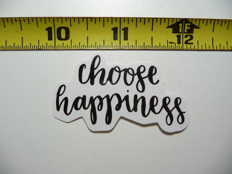 CHOOSE HAPPINESS POSITIVE SMALL STICKER DECAL MOTIVATIONAL MOTIVATE