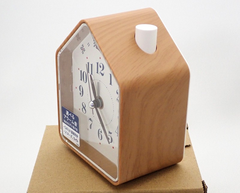 Seiko Clock Alarm Clock Nature Sound Analog Switchable Alarm Pyxis NR453B gallery