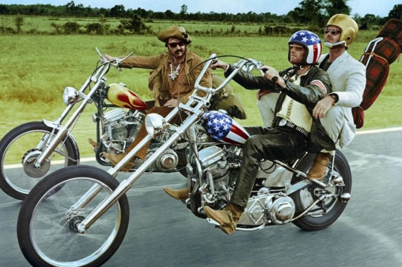 Easy Rider Fonda Hopper Nicholson on Harley Motorcycle | 24×36 inch POSTER |