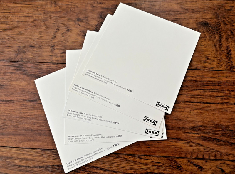 Martine Rupert IKEA Card Prints 5 1/2" x 5 1/2" Set of 5 NEW gallery