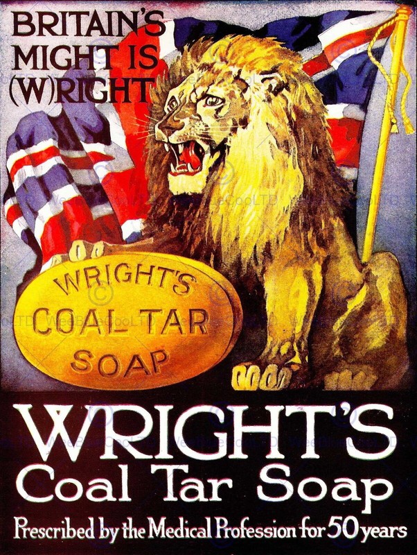 86311 SOAP COAL TAR WRIGHT LION UNION MIGHT CLEAN Decor Wall Print Poster