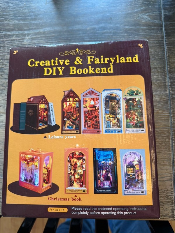 Creative & Fairyland 3D Light Up DIY Bookend Wooden Nook Kit TC35 Firefly Forest